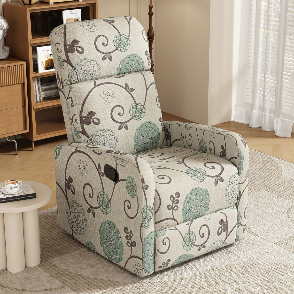 Modern Manual Recliner Home Theater Chair With Adjustable Backrest