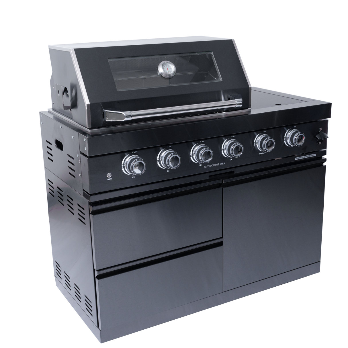 Black Gas Grill Four Burners Grill-B Stainless Steel Outdoor Kitchen Islands