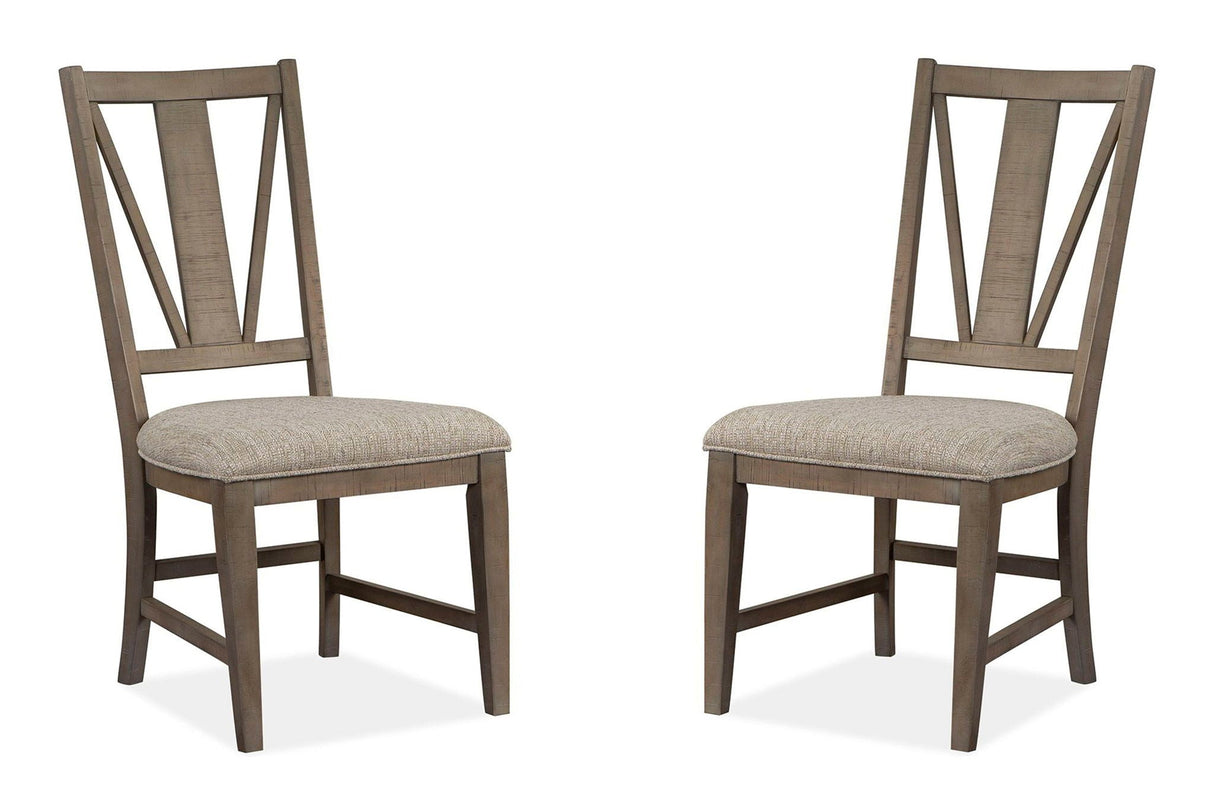 Paxton Place - Dining Side Chair With Upholstered Seat (Set of 2) - Dovetail Gray