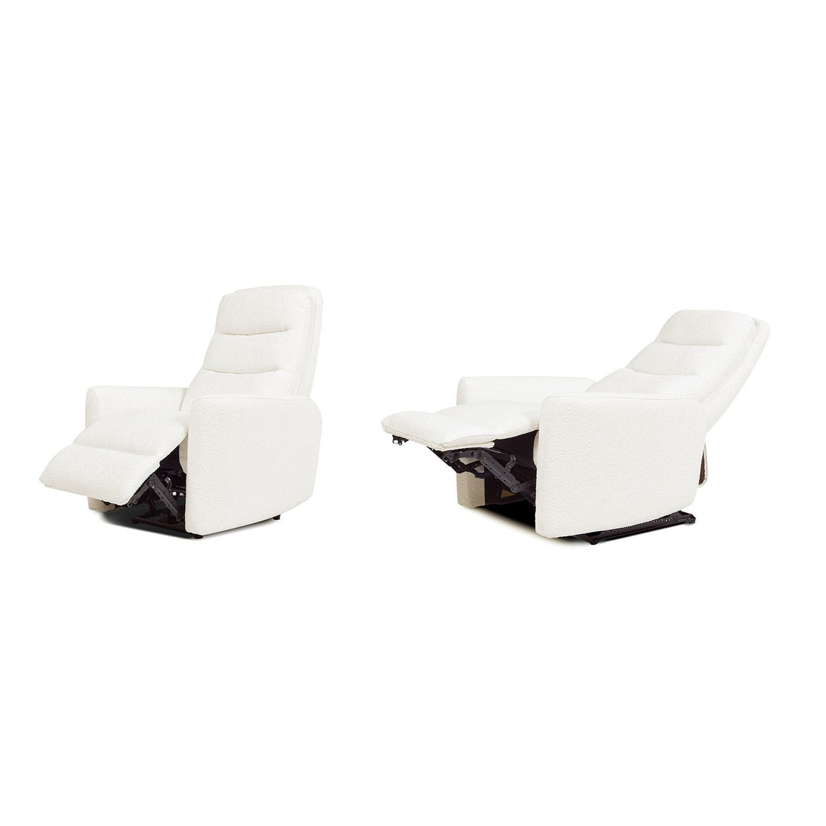 Bloomy - High Back Power Recliner Motion Chair - Chiffon White