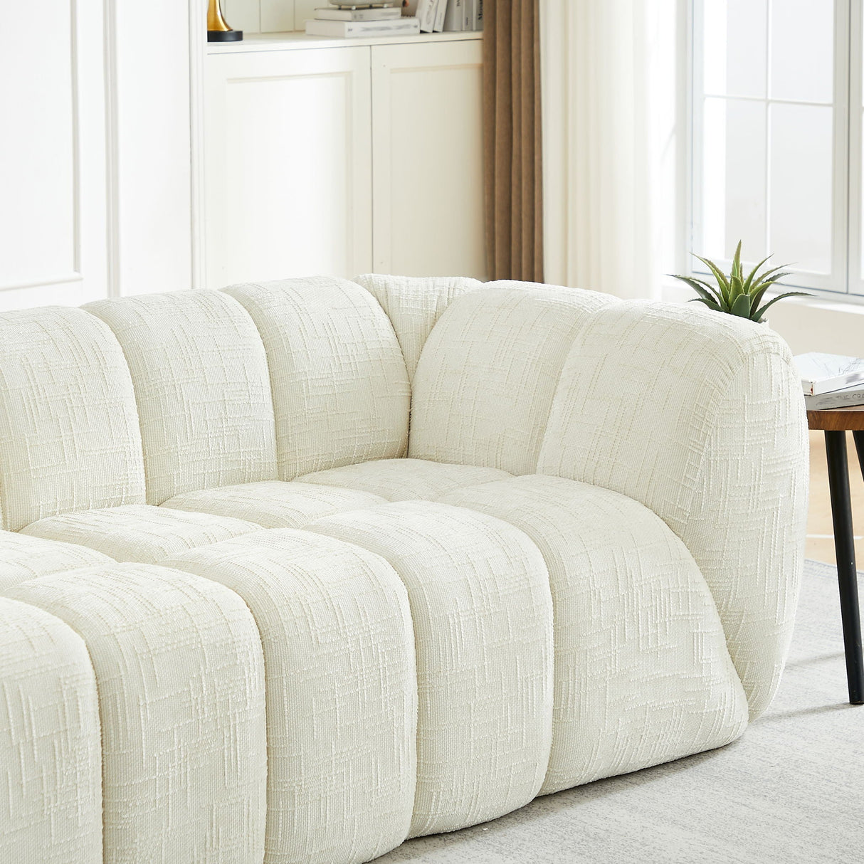 Modern Sofa With Piano Key Backrest