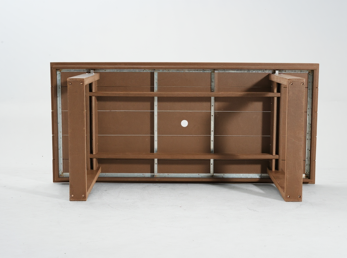 7-Piece HDPE Outdoor Dining Set for 6 – Brown