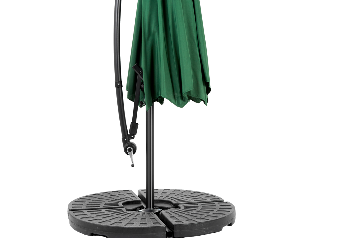 Best Choice Products 10ft Offset Hanging Market Patio Umbrella - Dark Green