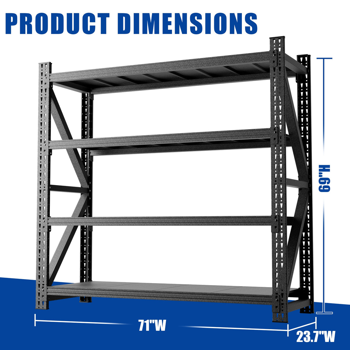 5000LBS Industrial Shelving for Warehouse