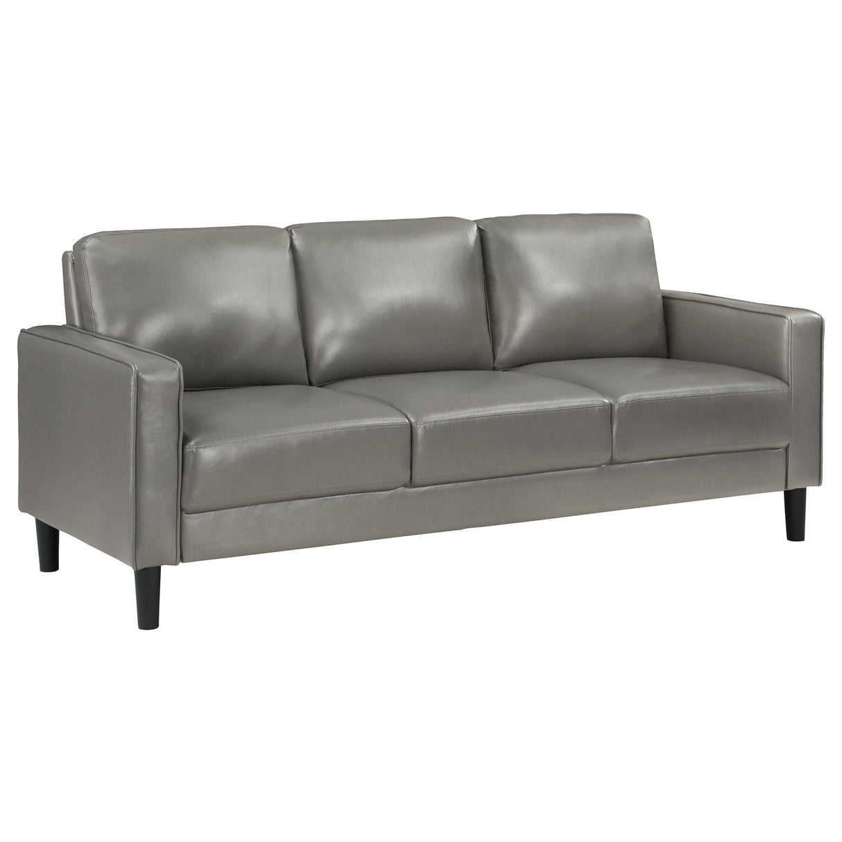 Ruth Upholstered Track Arm Sofa Grey