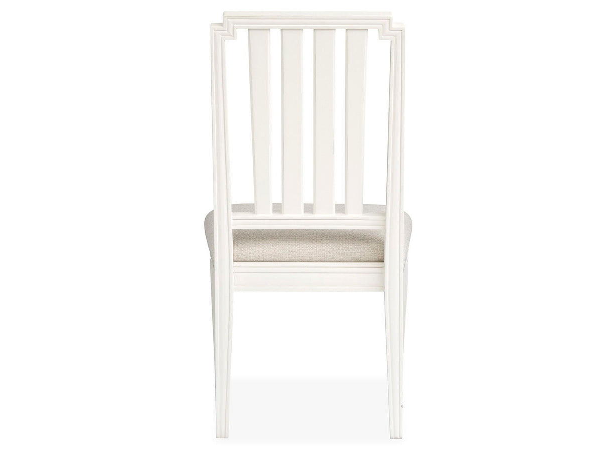 Willowbrook - Upholstered Side Chair With Wood Slat Back (Set of 2) - Egg Shell White