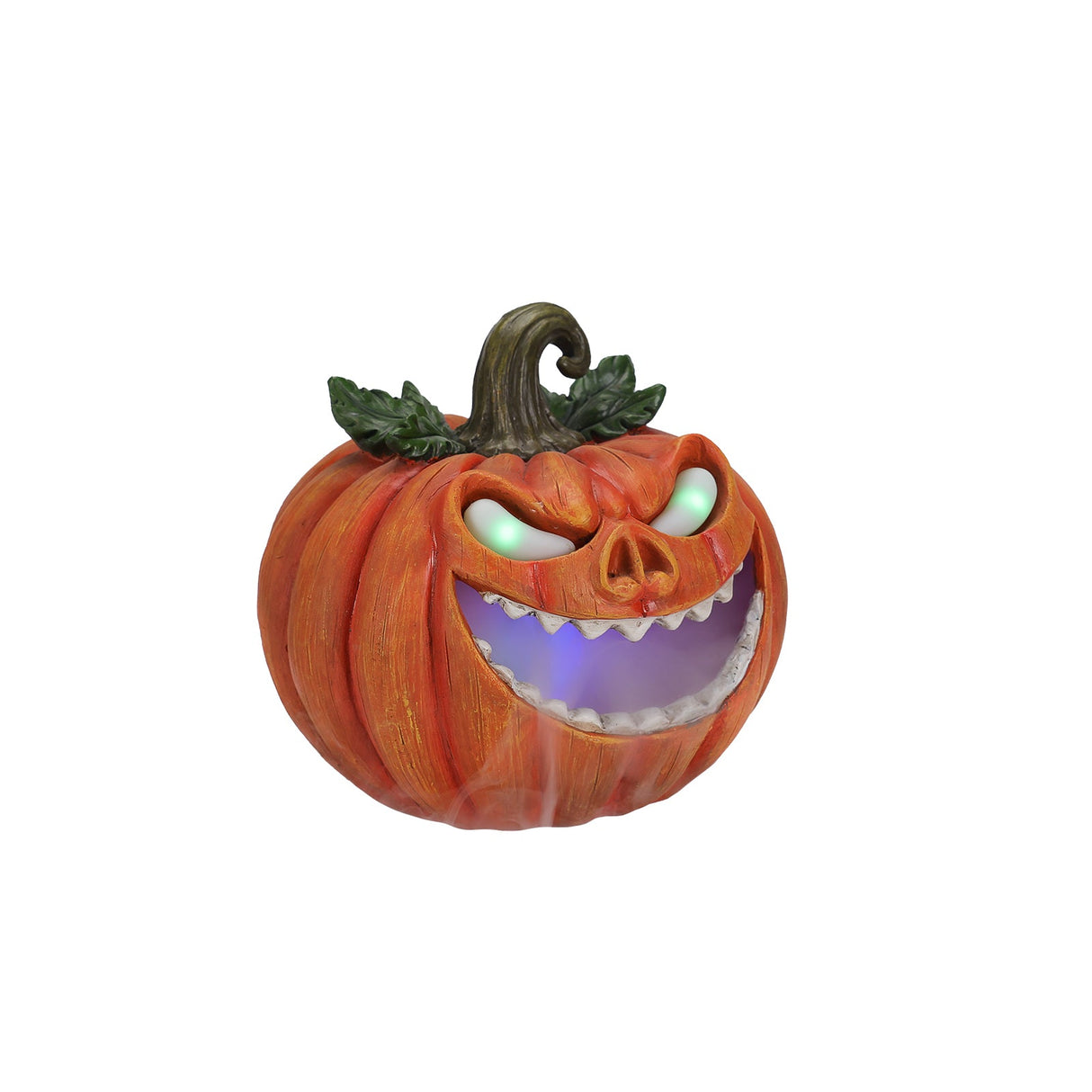 Halloween Pumpkin Monster Mist Sprayer, LED Light Up Fogger Figurine