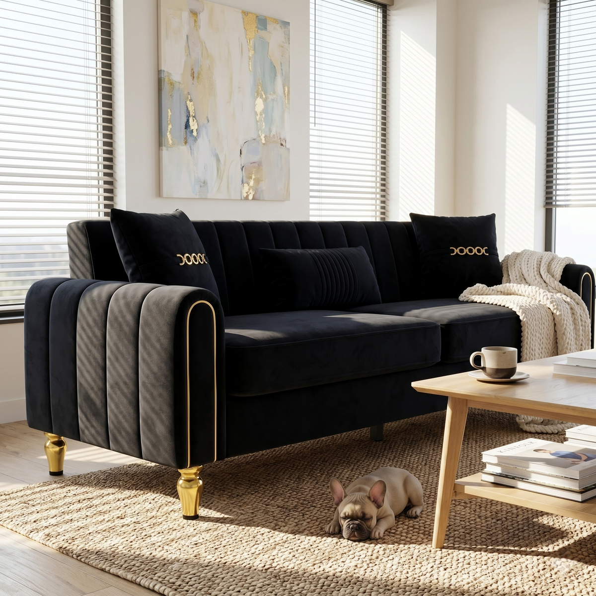 Modern 3-Seater Sofa Couch for Living Room