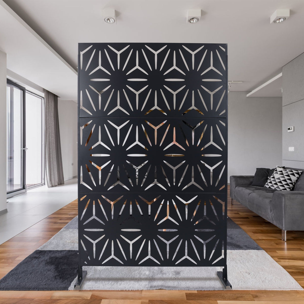 Outdoor & Indoor Metal Privacy Screen, Freestanding Decorative Panels