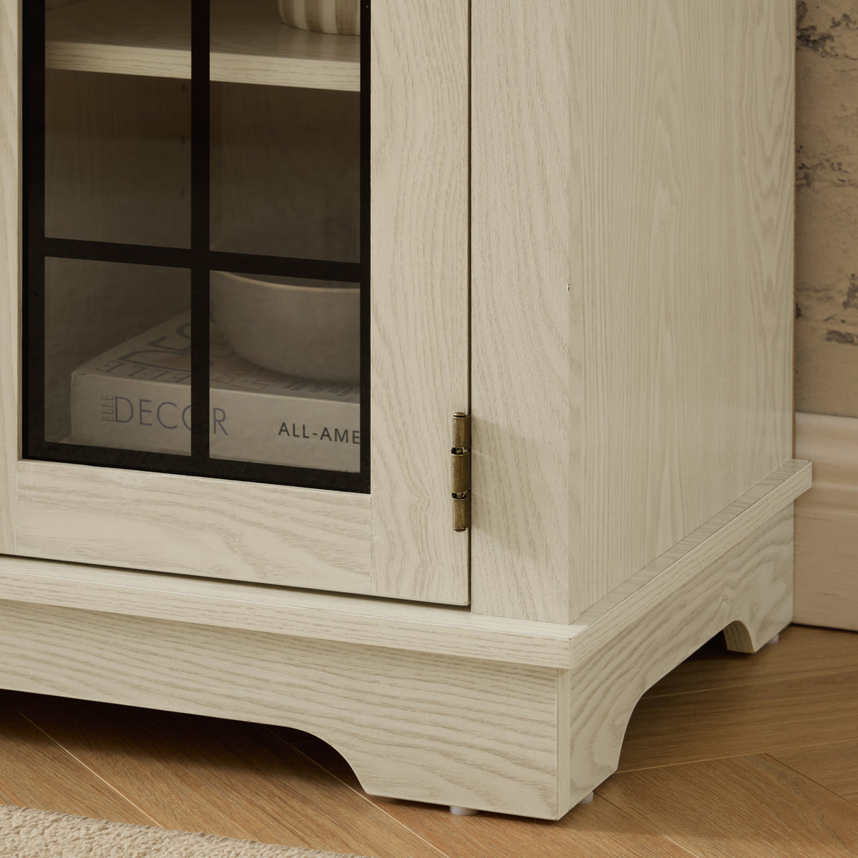 58" Modern TV Stand with Electric Fireplace and Storage