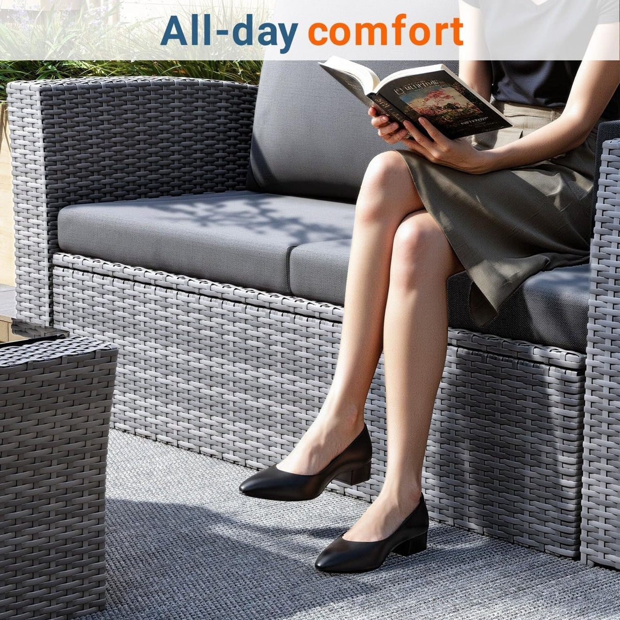 Modern Patio Set With Table And Cushions