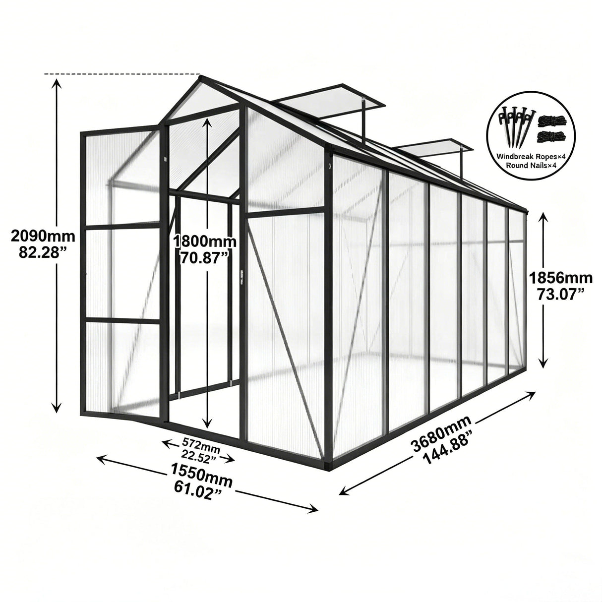 Gain Height Windproof house With Raised Base