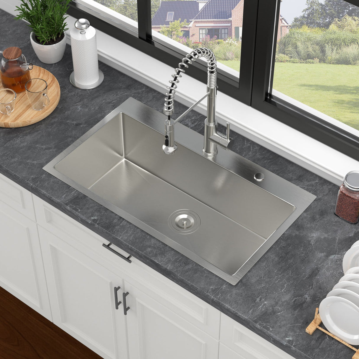 33 Inch Topmount Sink - Stainless Steel Kitchen Sink