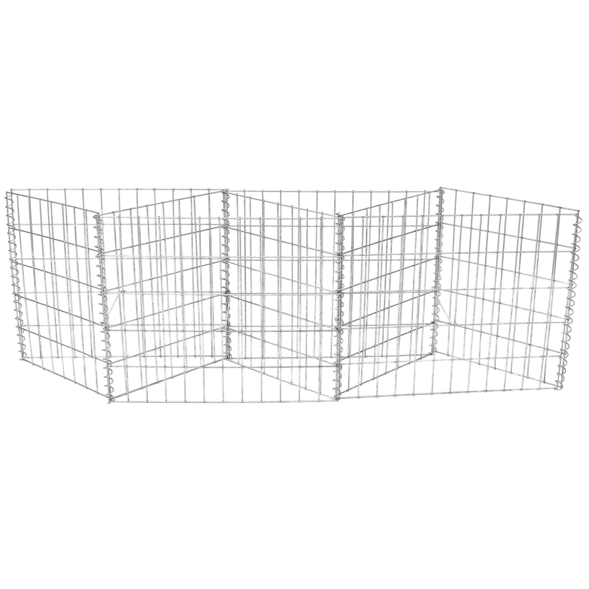 Galvanized Steel Gabion Basket with 3 Compartments