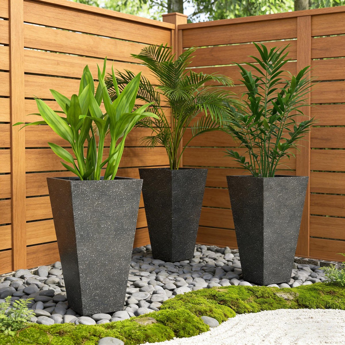 Stackable Taper Planters, Set of 3