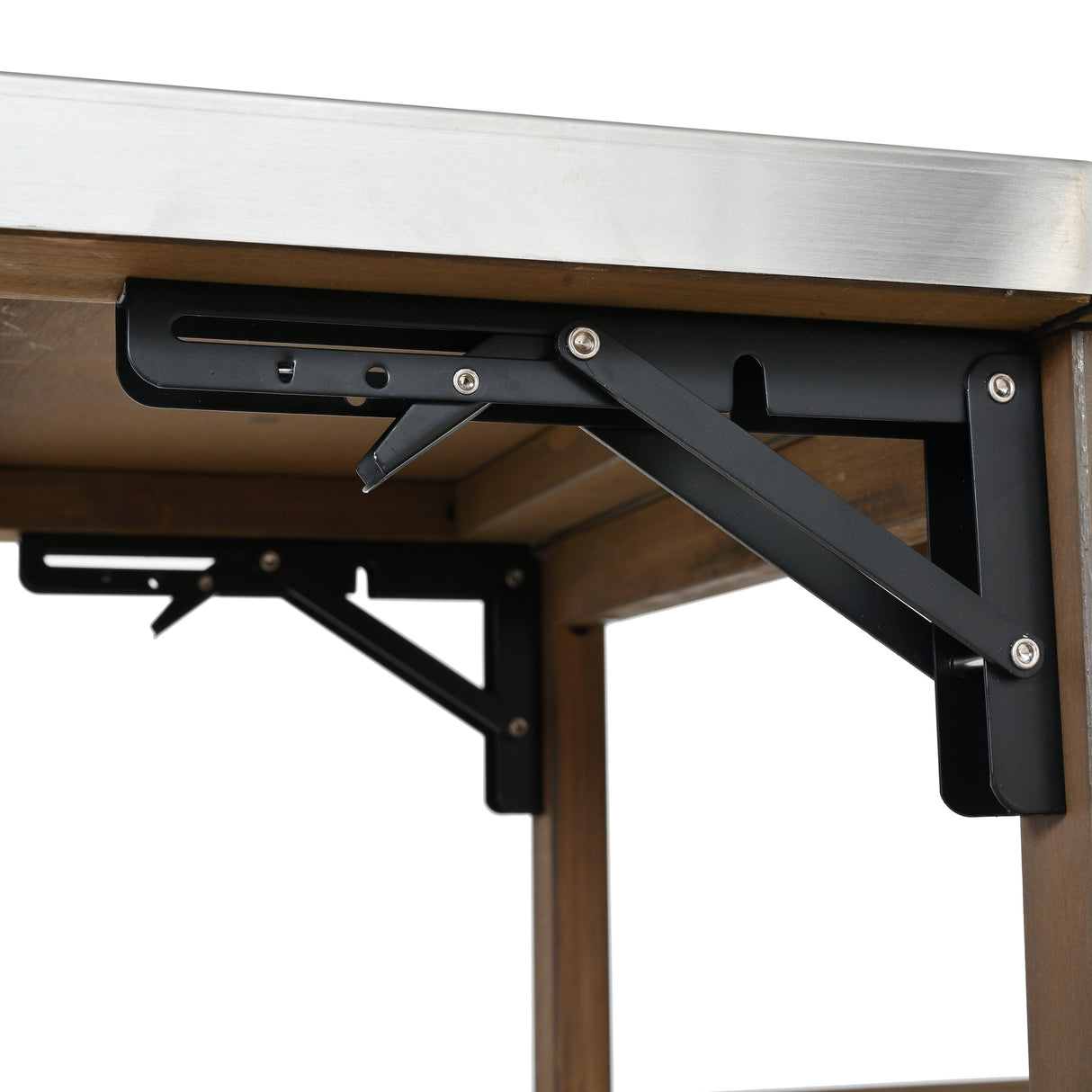 54.33' Farmhouse Rolling Outdoor Kitchen Cart