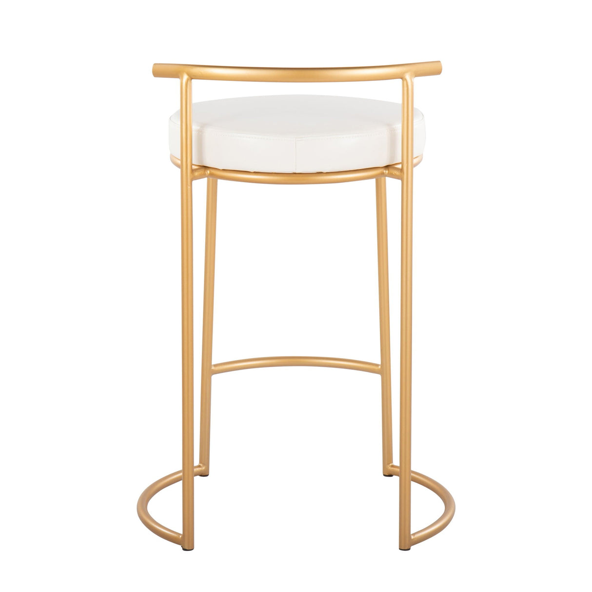 Fuji - Round Contemporary Fixed Height Counter Stool (Set of 2)