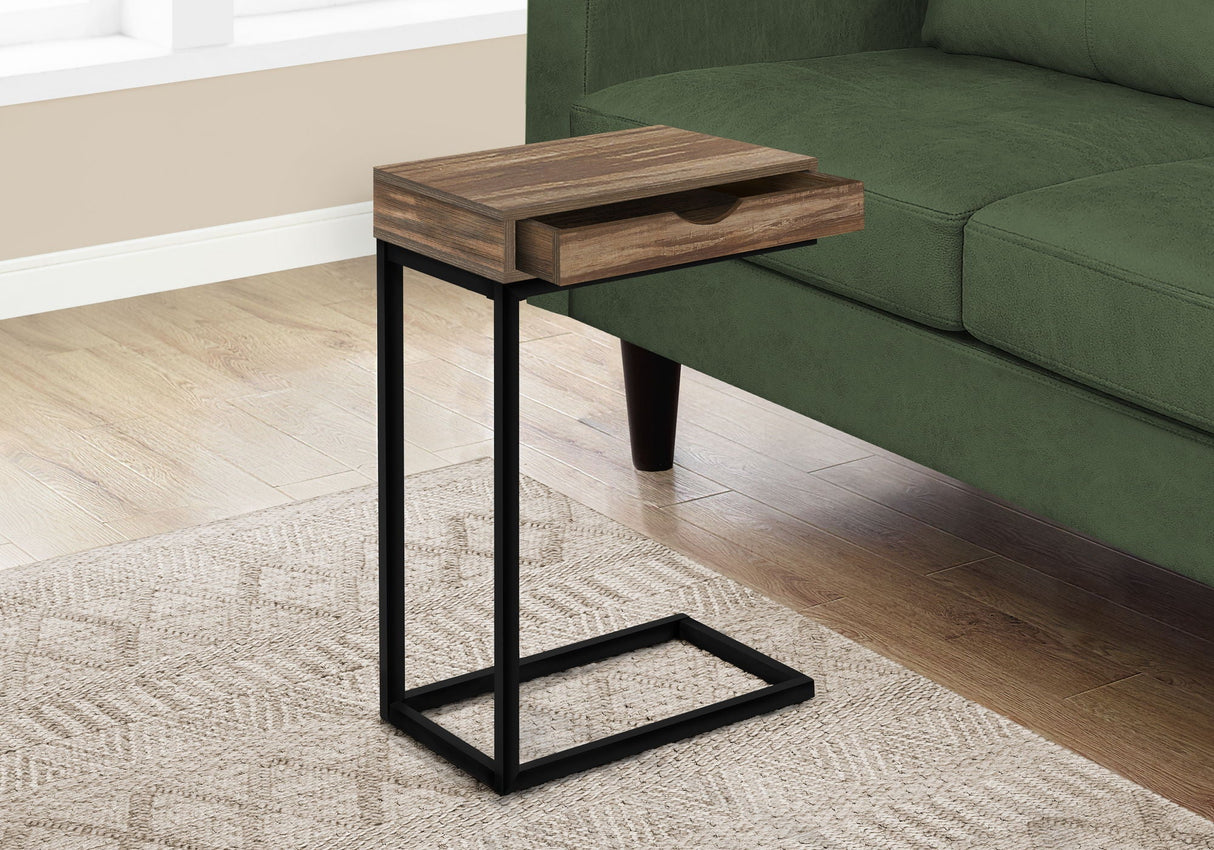 Accent Table, C-Shaped Contemporary Elegant Design
