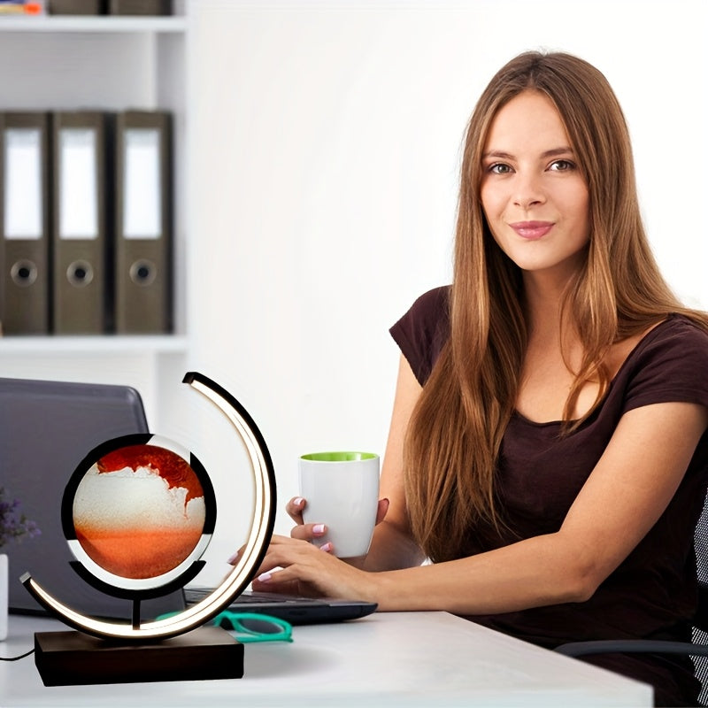 Sandscape Hourglass Table Lamp – Moving Sand Art LED Gift Light for Decor