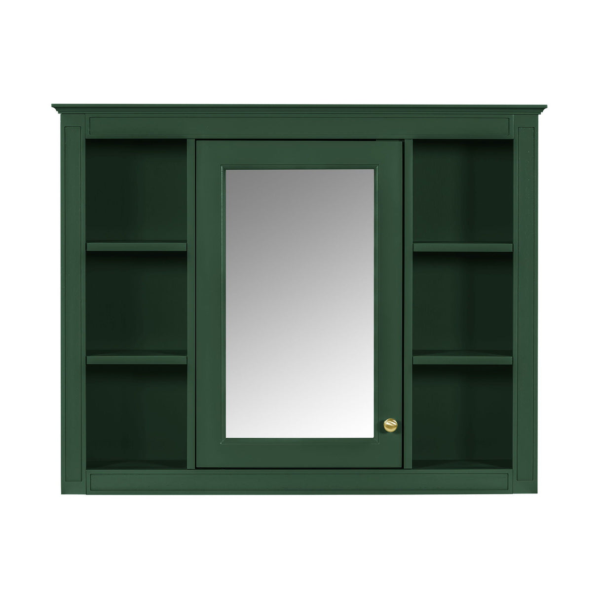 Bathroom Vanity With Mirror Cabinet, Single Sink With 2 Soft Closing Doors And 4 Drawers