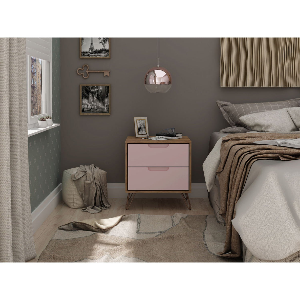 Rockefeller - 2 Drawer Nightstand