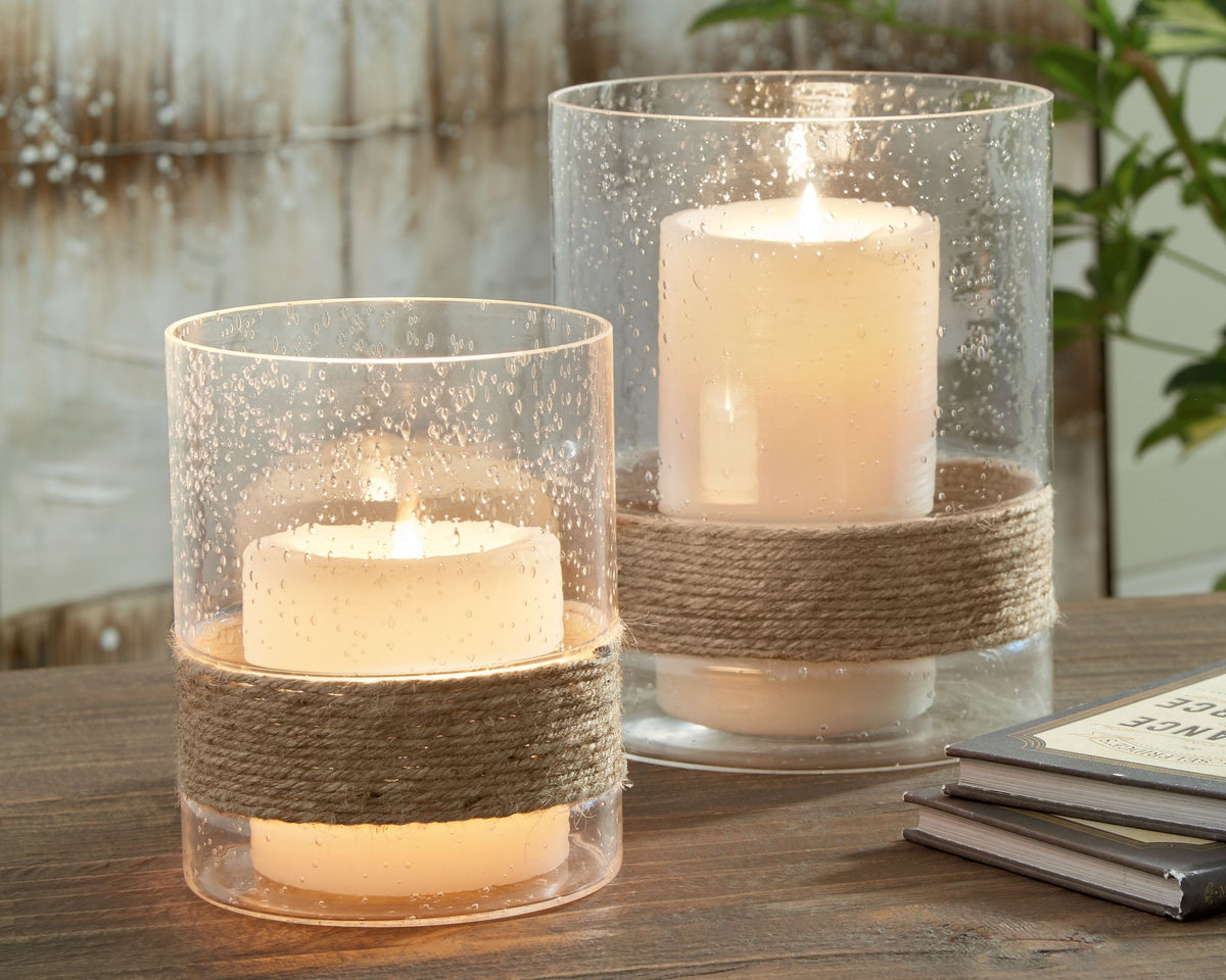 Eudocia - Candle Holder Set (Set of 2) - Clear