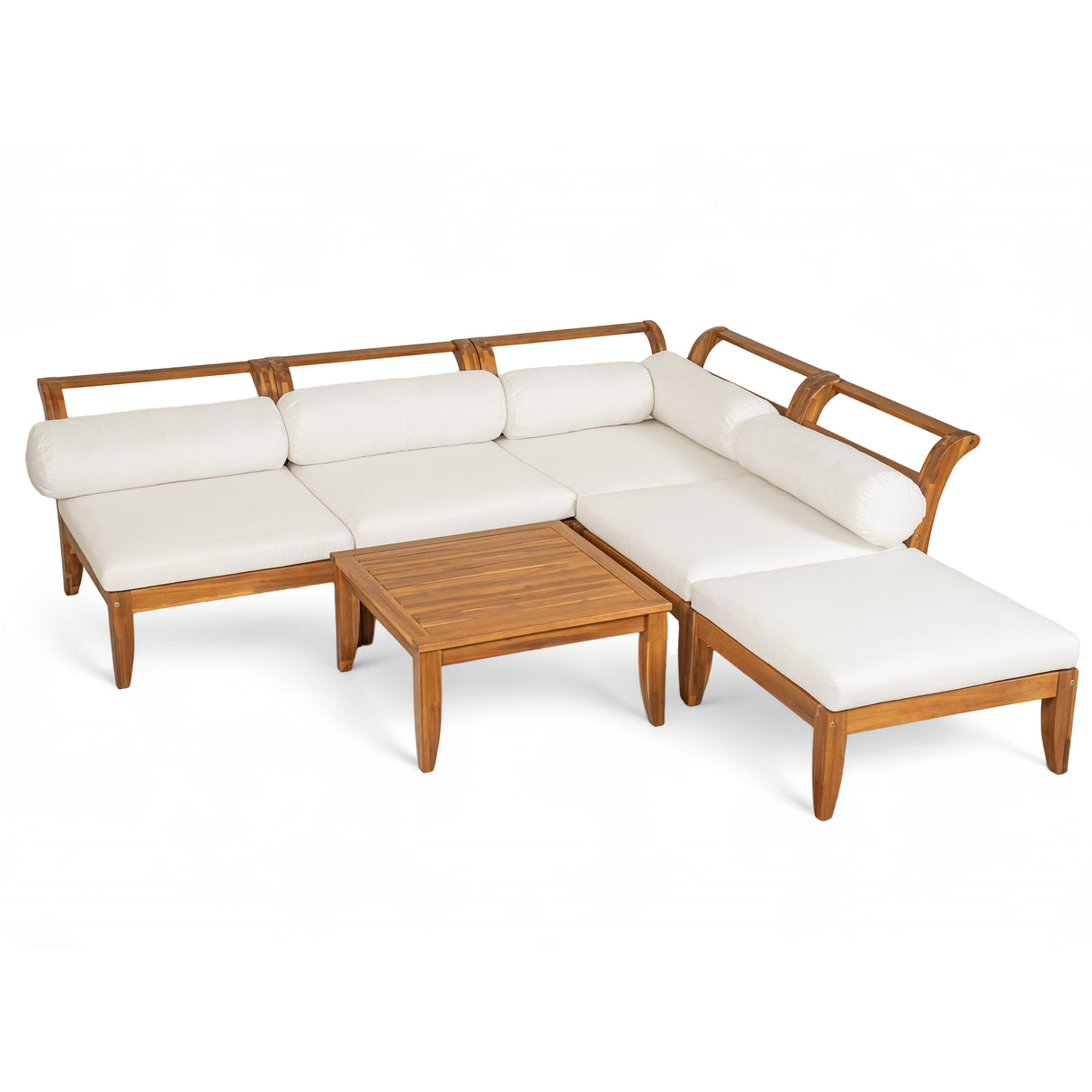 TOPMAX 6 Piece Patio Sofa Set in Acacia Wood