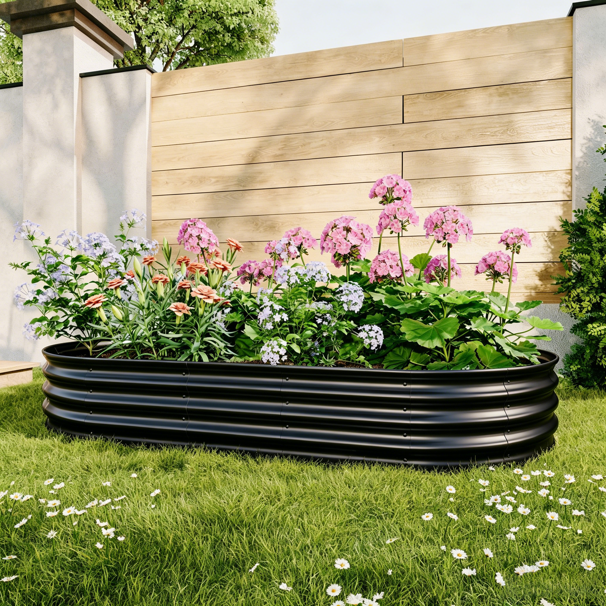 Galvanized Raised Garden Bed 8x4x1ft