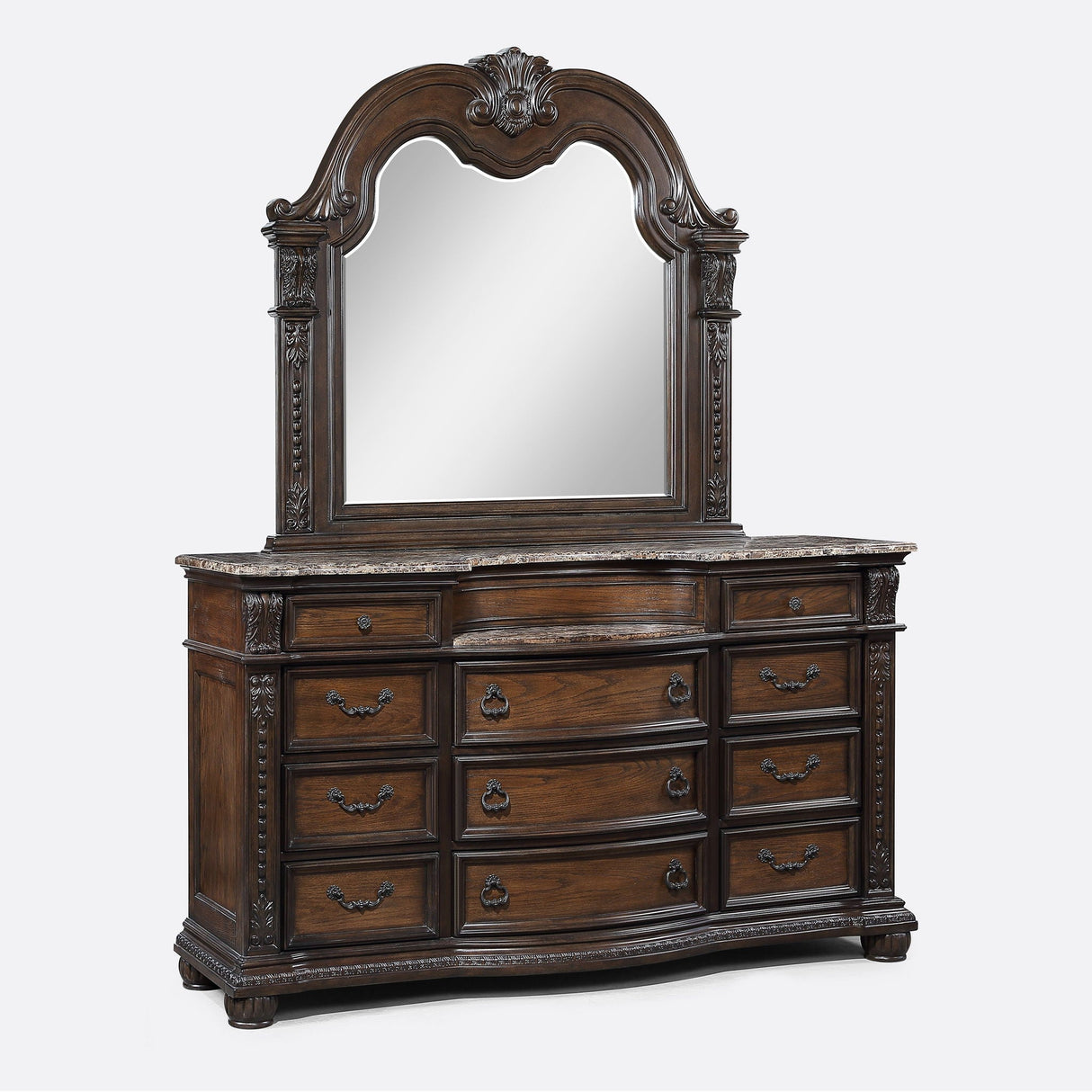 11 Drawer Dresser - Brown / Coffee
