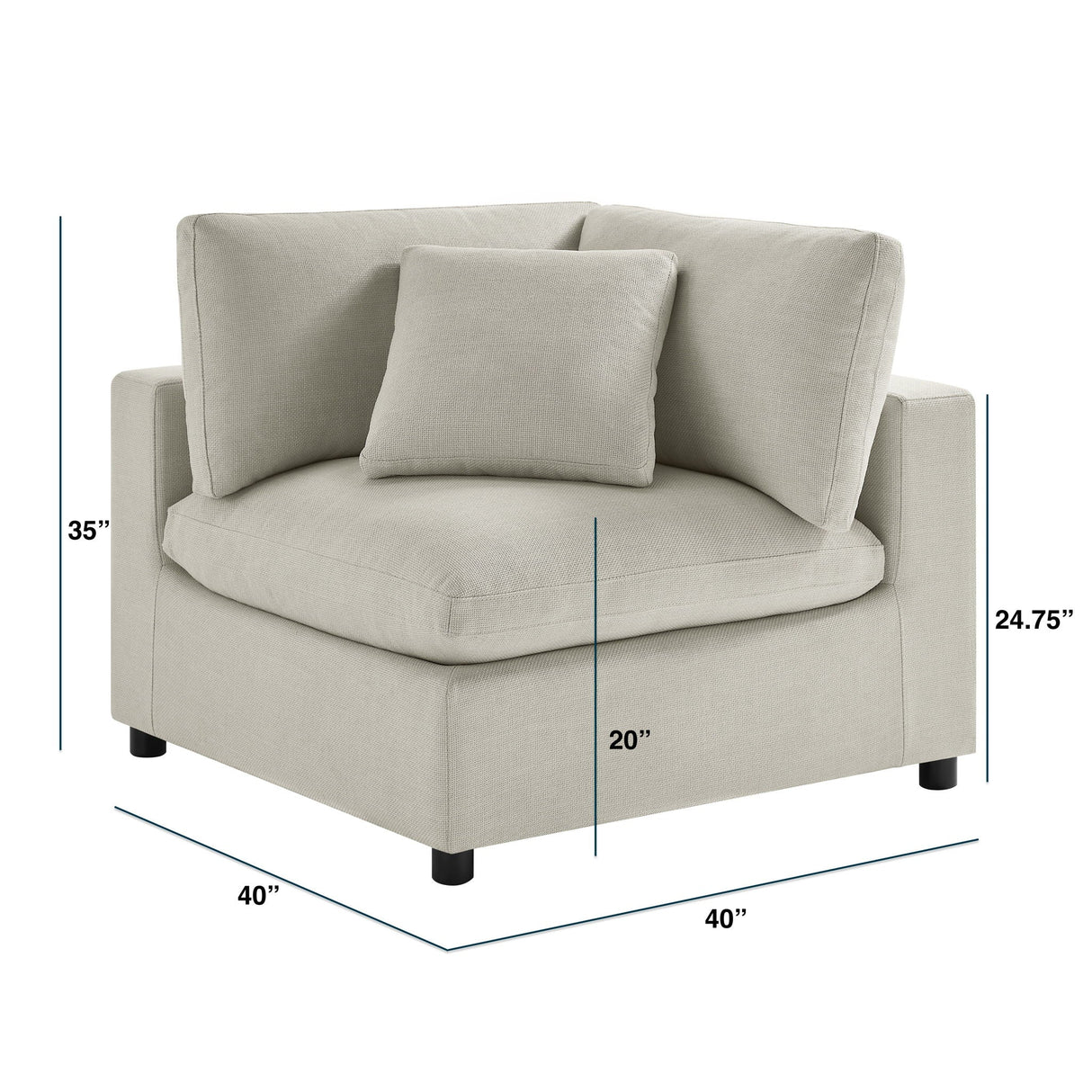 Cassandra - Corner Wedge Chair
