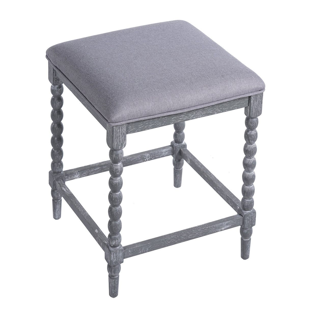 26" Counter Stools - Set of 2 with Upholstered Seat