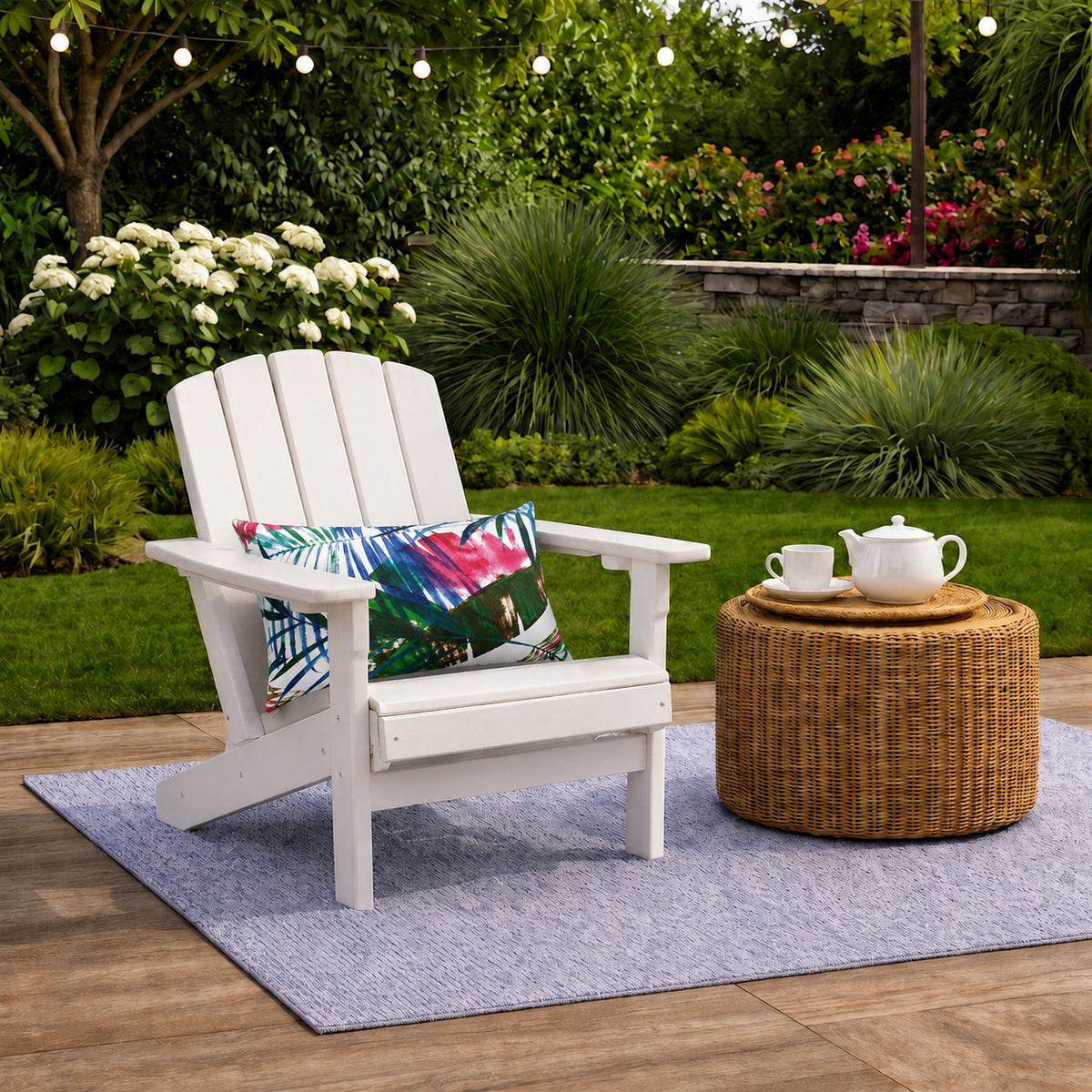 4 Pack Outdoor Lumbar Pillow with Inserts – Tropical Floral