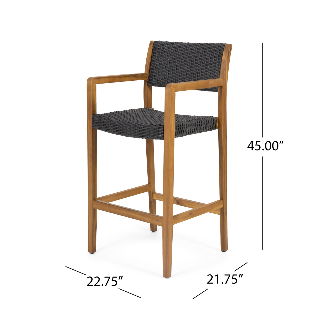 Wicker bar stools set of 2