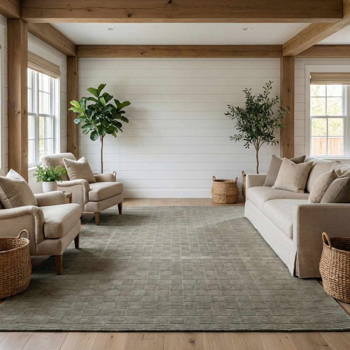 Kazuma Green Washable Area Rug