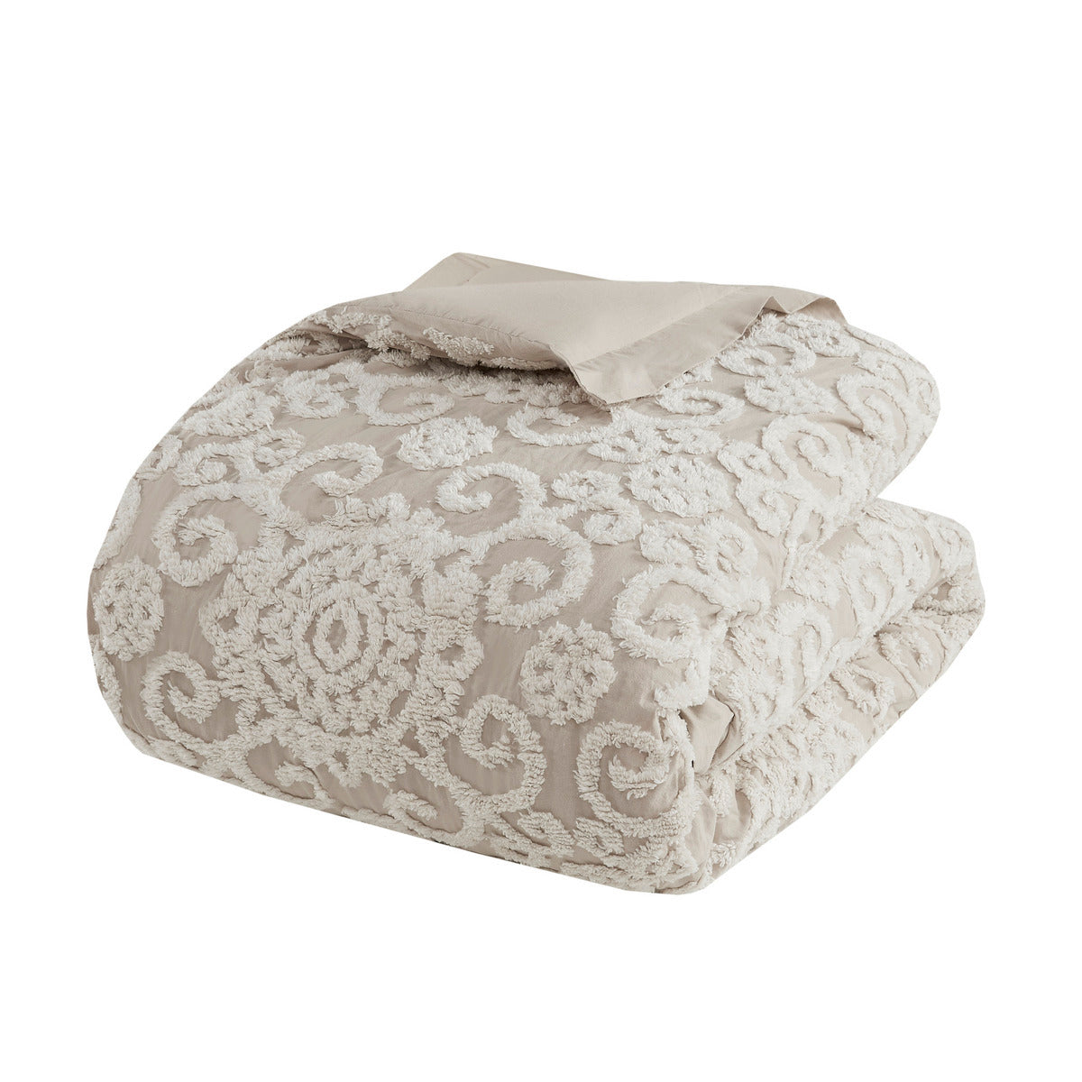 Cotton Comforter Mini Set Taupe King