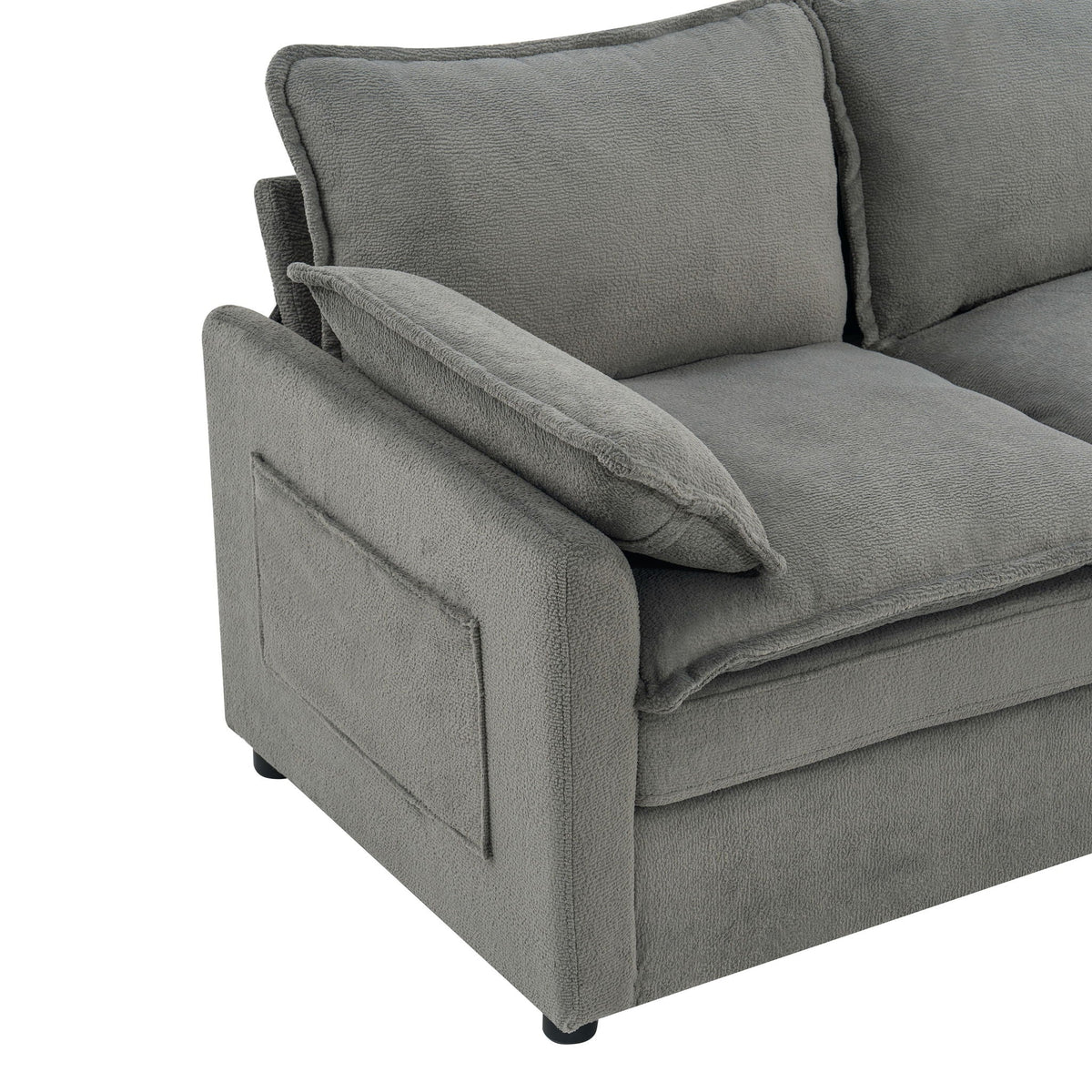 Modern Single Seat Accent Chair With Side Storage Pockets