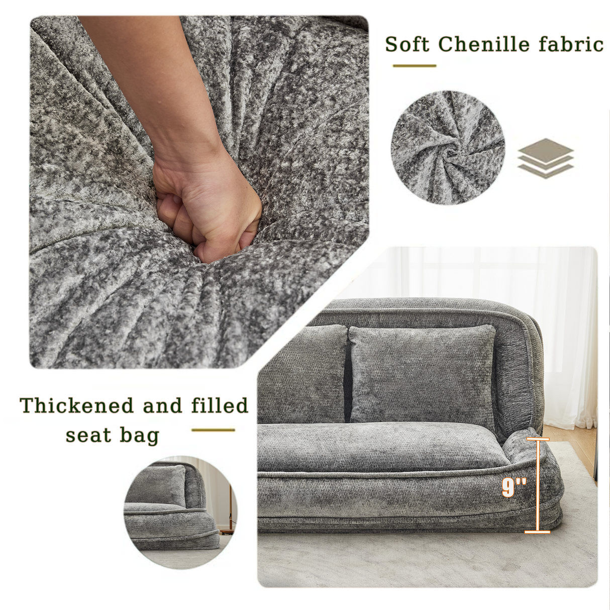 Double Human Dog Bed Loveseat - Extra Large Floor Couch