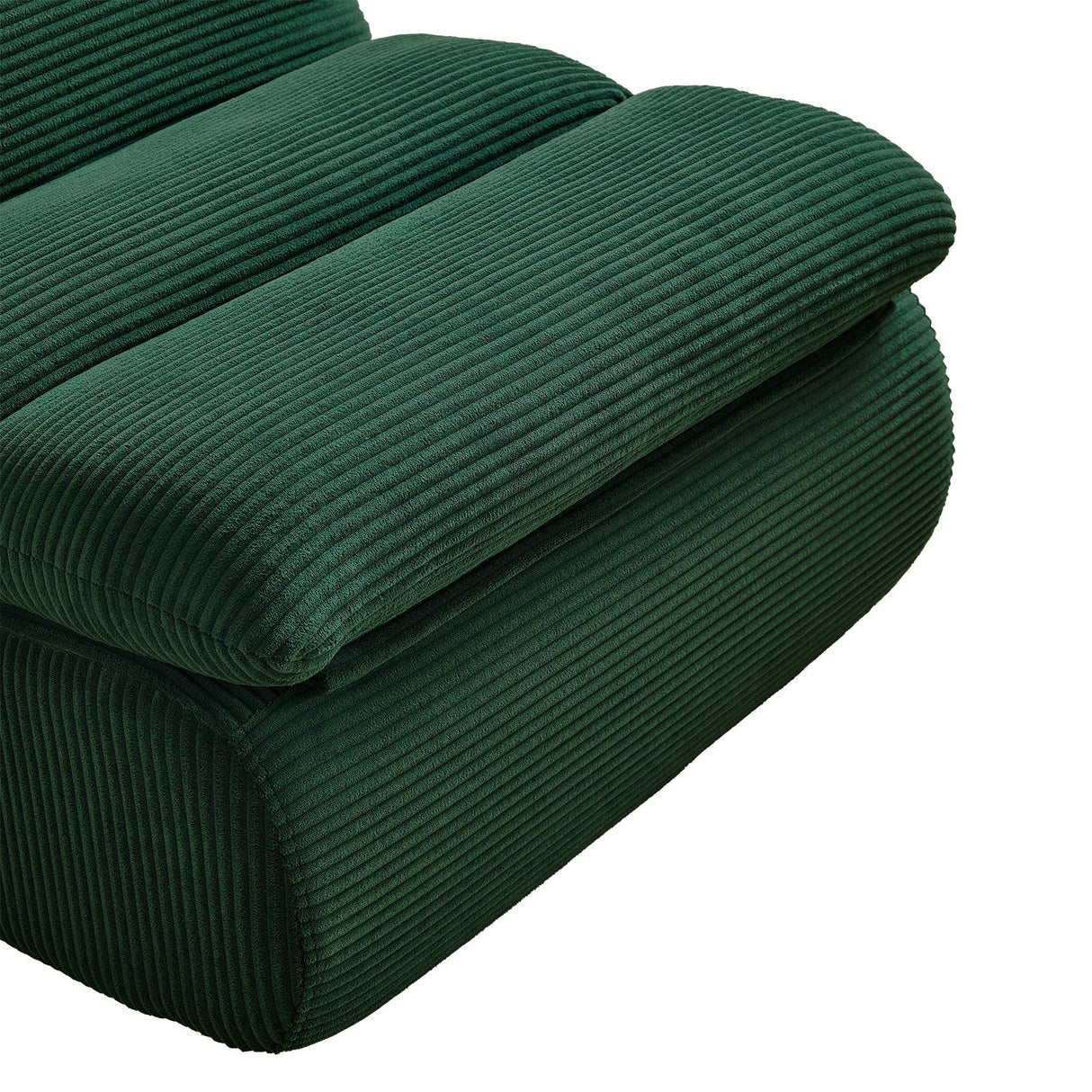 Modern Compressed Lounge Chair with OttomanCozy Corduroy Recliner