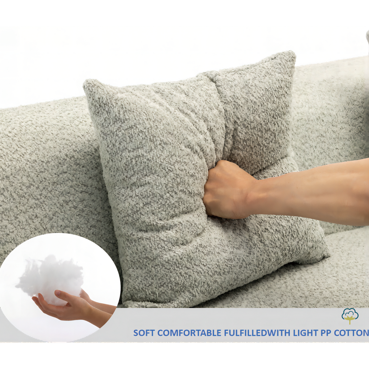 Modular Sofa Modern Minimalist Style Green Upholstered