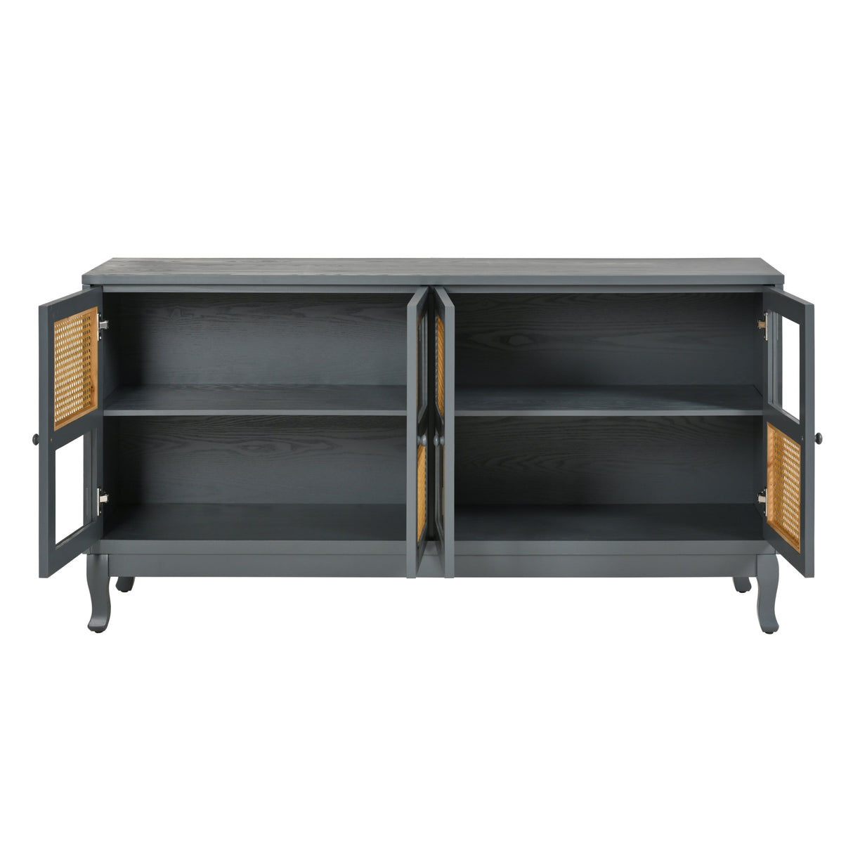 Retro Industrial Grey 4-Door Sideboard
