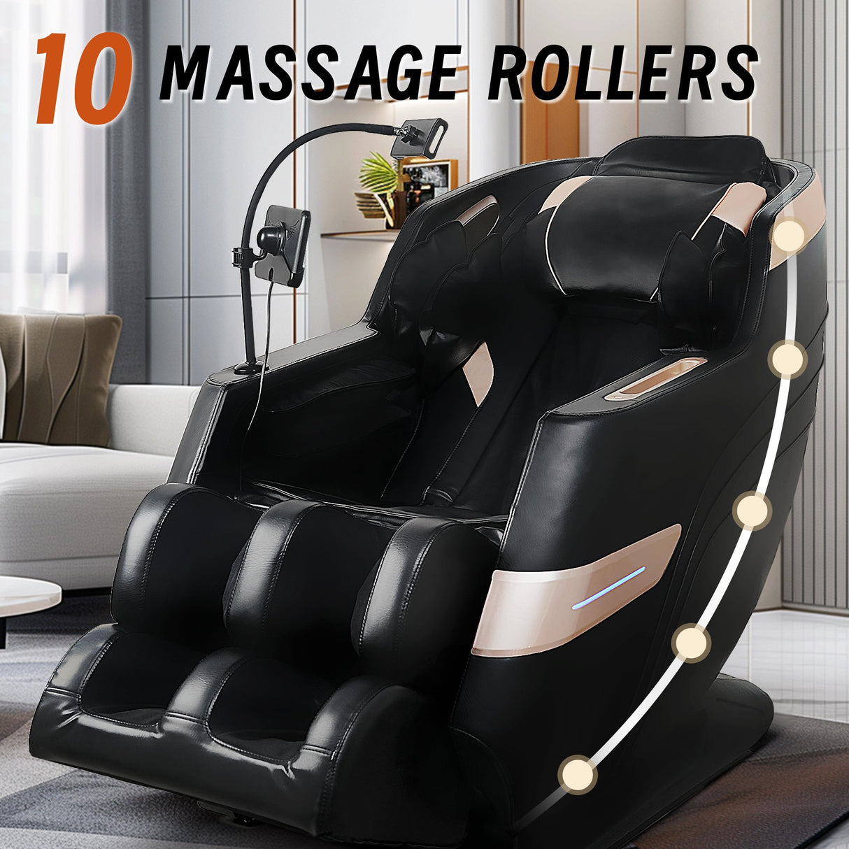 Massage Chair with Bluetooth Connectivity and Speakers