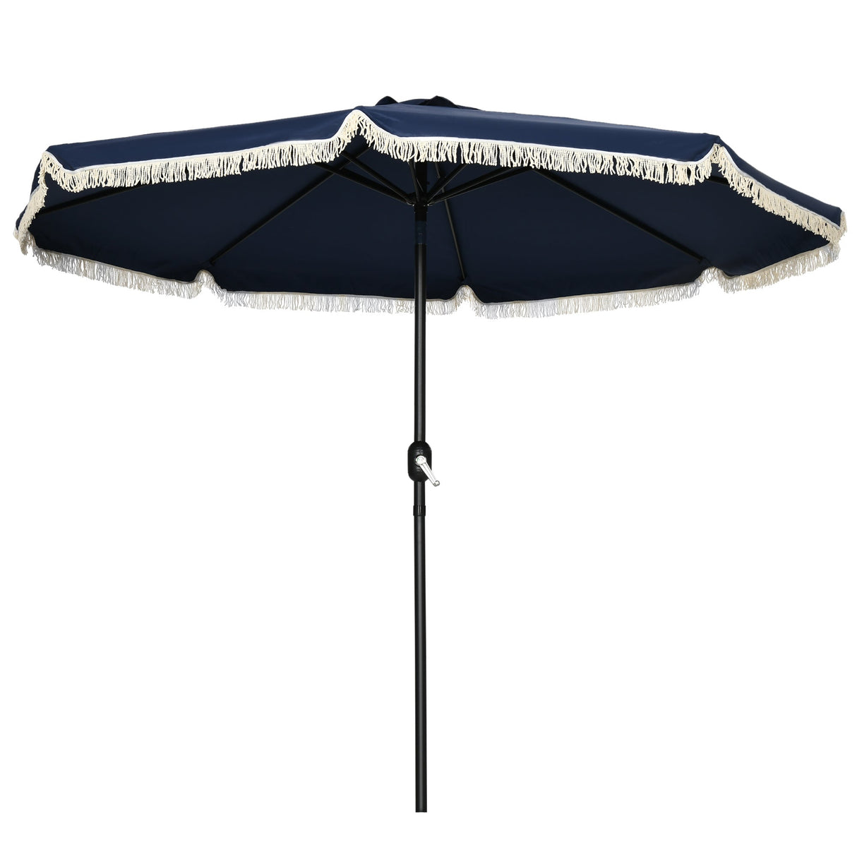 Outsunny 9ft Patio Umbrella with Push Button Tilt and Crank