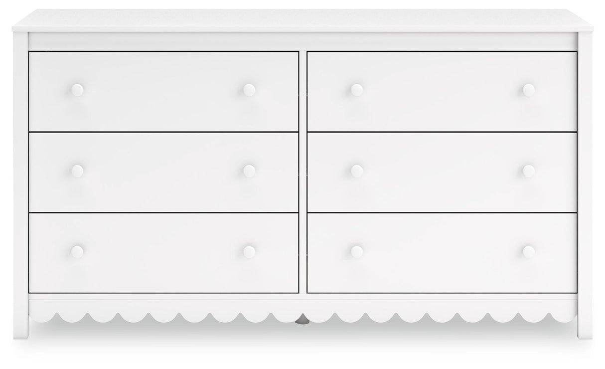Hallityn - Six Drawer Dresser - White