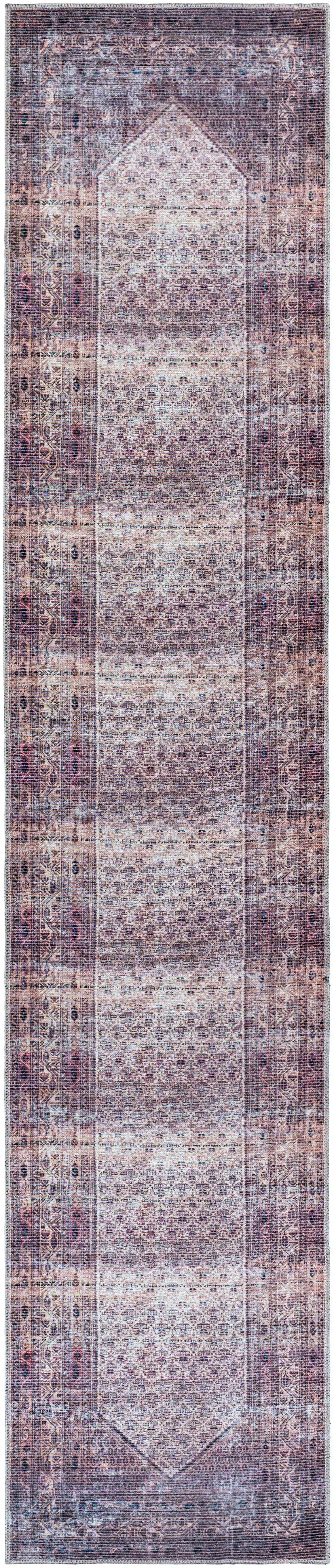 Dusty Pink Bagacay Distressed Washable Area Rug - Clearance