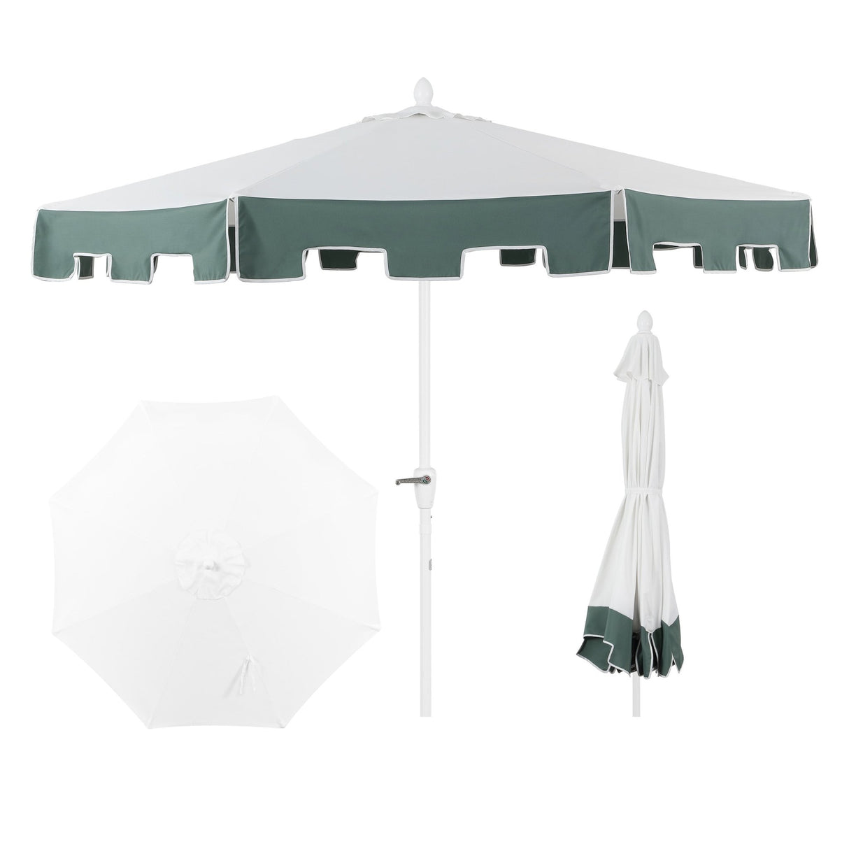 Baiona classic midcentury market patio umbrella with uv protection - Tuesday Morning - Umbrellas & Sunshades