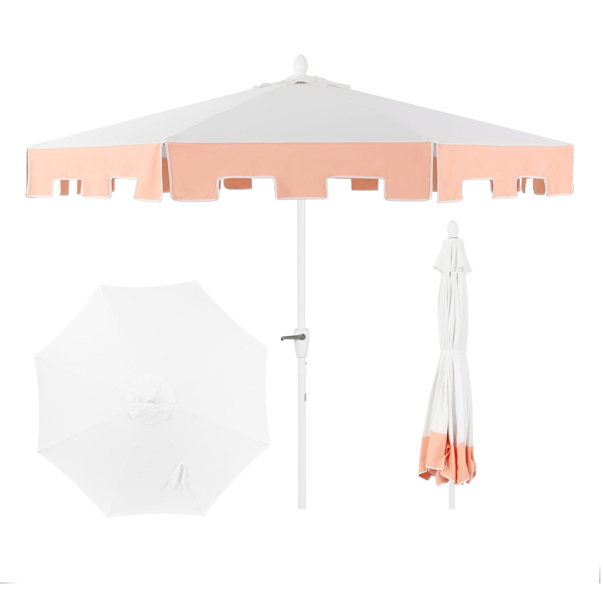 Baiona classic midcentury market patio umbrella with uv protection - Tuesday Morning - Umbrellas & Sunshades