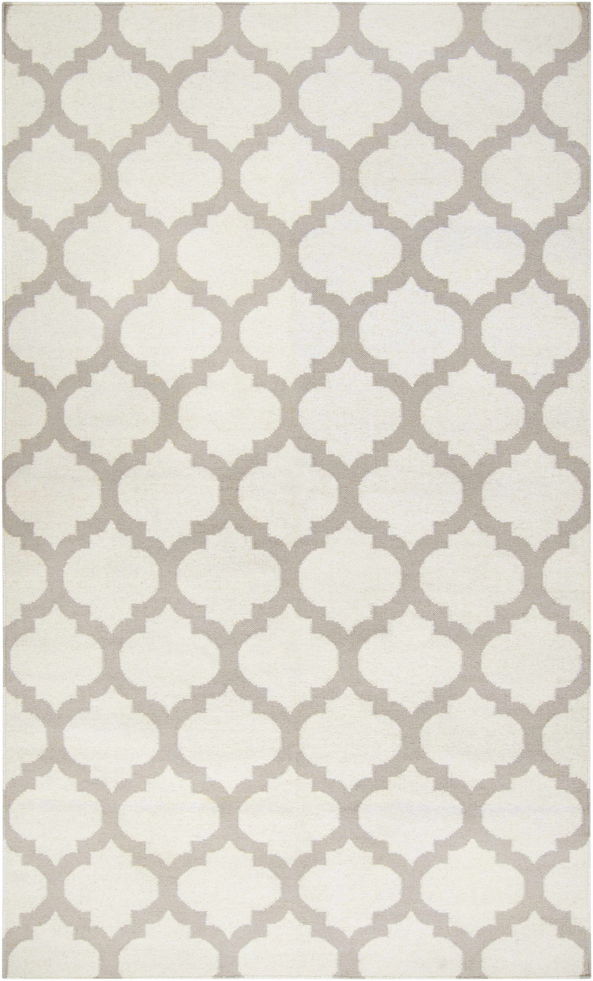 Banks Ivory/Gray Trellis Wool Rug - Clearance