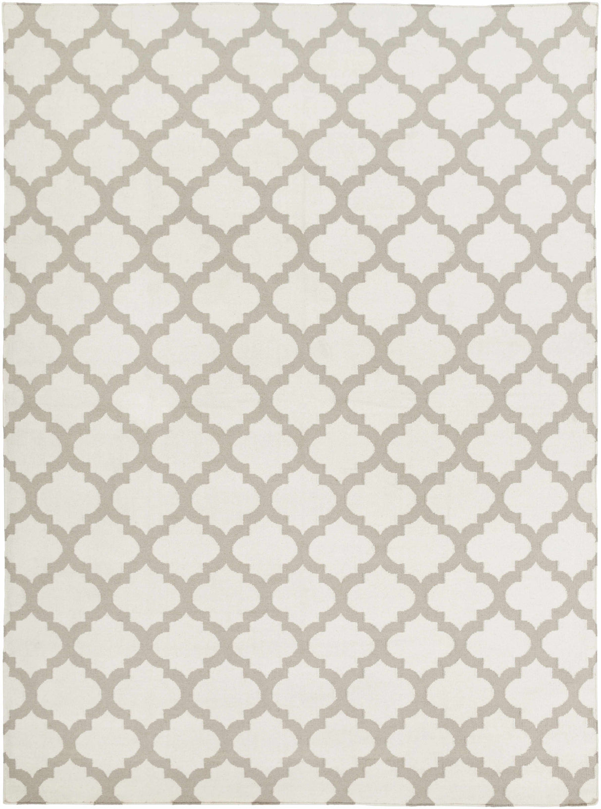 Banks Ivory/Gray Trellis Wool Rug - Clearance