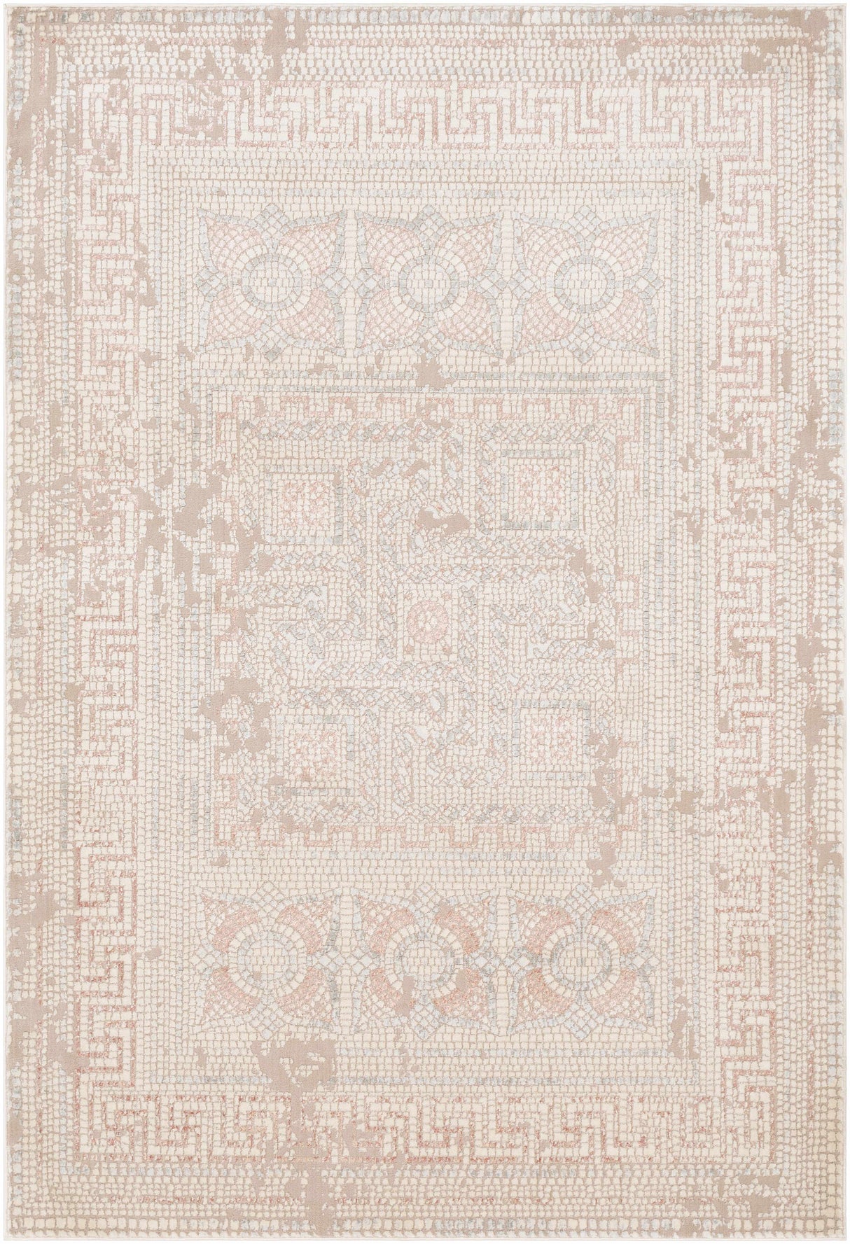 Terlingua Blush Greek Mosaic Carpet - Clearance