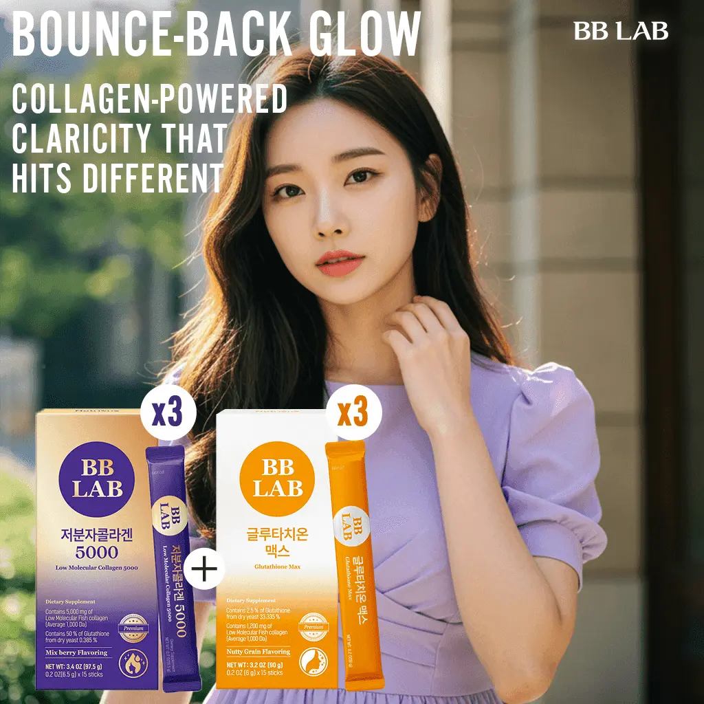 Bright & Bounce Duo: Low Molecular Collagen 5000 & Glutathione Max, 3 Boxes Each